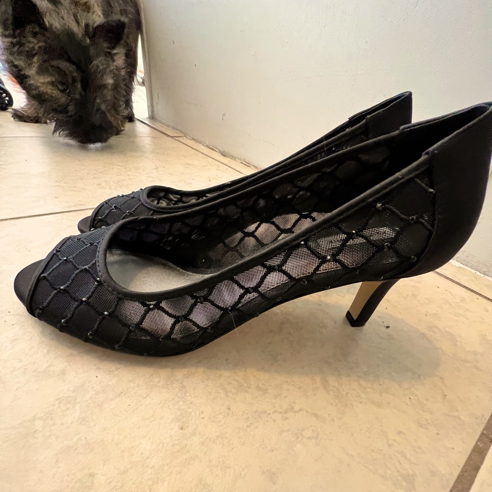 Gorgeous Alex Marie Black Sparkly Heels NWOT